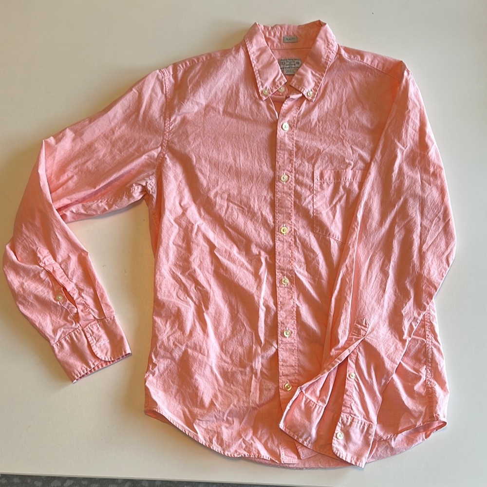 J. Crew Peach size M Casual Button Down Shirt - button collar